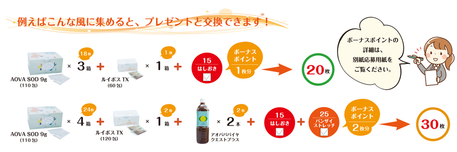 シールの集め方の例